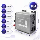 Qoltec Smart Monolith intelligens akkumulátortöltő LiFePO4-, AGM-, GEL- és SLA-akkumulátorokhoz – 12 V / 10 A