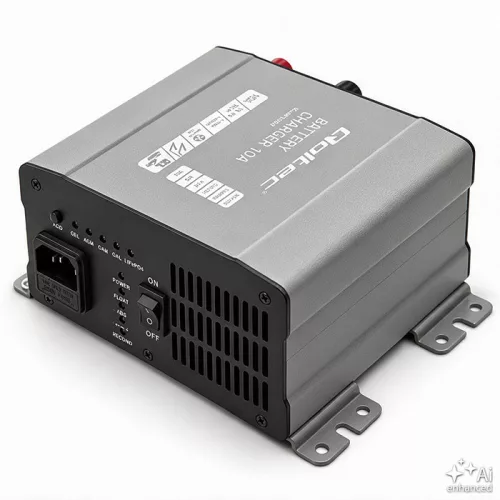 Qoltec Smart Monolith intelligens akkumulátortöltő LiFePO4-, AGM-, GEL- és SLA-akkumulátorokhoz – 12 V / 10 A