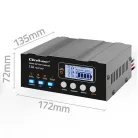 Qoltec intelligens mikroprocesszoros akkumulátortöltő 12/12,6/24 V, javítási funkcióval, AGM, GEL és LiFePO4 akkumulátorokhoz, LCD-kijelzővel