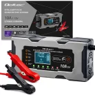 Qoltec intelligens mikroprocesszoros akkumulátortöltő 12 V / 10 A, javítási funkcióval és LCD-kijelzővel