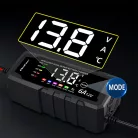 Qoltec intelligens mikroprocesszoros akkumulátortöltő AGM, GEL és LiFePO4 akkumulátorokhoz, 12 V / 6 A, LCD