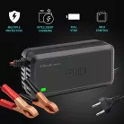 Qoltec intelligens mikroprocesszoros akkumulátortöltő 12 V / 5 A AGM, GEL és SLA akkumulátorokhoz – 6 lépcsős töltés