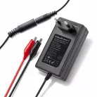 Qoltec automata 24 V-os AGM/GEL/STD akkumulátortöltő, 19,2 W, 0,8 A, 5,5 × 2,1 mm-es csatlakozóval, 1,8 m-es kábellel