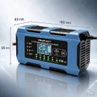 Qoltec intelligens 12 V / 10 A akkumulátortöltő javítási funkcióval, MCU-vezérléssel, automatikus kikapcsolással és 9 fokozatú töltéssel – AGM, GEL, LiFePO4