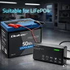 Qoltec Specialist LiFePO4-akkumulátortöltő 12,8 V / 10 A, PF 0,9, LED, intelligens töltés
