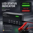 Qoltec Specialist LiFePO4-akkumulátortöltő 12,8 V / 10 A, PF 0,9, LED, intelligens töltés