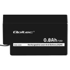 Qoltec AGM akkumulátor 12 V / 0,8 Ah, karbantartásmentes, LongLife