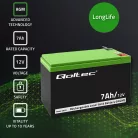Qoltec karbantartásmentes AGM akkumulátor 12 V, 7 Ah, VRLA