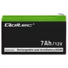 Qoltec karbantartásmentes AGM akkumulátor 12 V, 7 Ah, VRLA