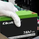Qoltec karbantartásmentes AGM akkumulátor 12 V, 7 Ah, VRLA