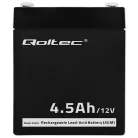 Qoltec karbantartásmentes AGM akkumulátor – 12 V, 4,5 Ah