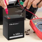 Qoltec karbantartásmentes AGM akkumulátor – 12 V, 4,5 Ah