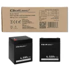 Qoltec karbantartásmentes AGM akkumulátor – 12 V, 4,5 Ah
