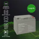 Qoltec LongLife AGM akkumulátor 12 V / 45 Ah – VRLA, T14 (M6)