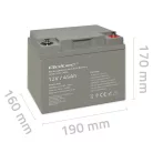 Qoltec LongLife AGM akkumulátor 12 V / 45 Ah – VRLA, T14 (M6)