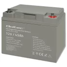 Qoltec LongLife AGM akkumulátor 12 V / 45 Ah – VRLA, T14 (M6)