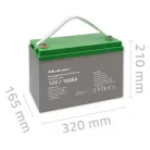Qoltec AGM akkumulátor 12 V, 100 Ah, VRLA, 28,1 kg