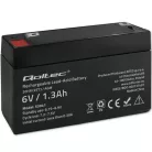 Qoltec karbantartásmentes AGM akkumulátor, 6 V / 1,3 Ah