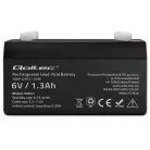 Qoltec karbantartásmentes AGM akkumulátor, 6 V / 1,3 Ah