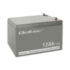 Qoltec AGM akkumulátor 12 V / 12 Ah, VRLA, T2 csatlakozóval