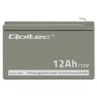 Qoltec AGM akkumulátor 12 V / 12 Ah, VRLA, T2 csatlakozóval