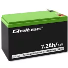 Qoltec karbantartásmentes LongLife AGM akkumulátor UPS-hez és biztonsági rendszerekhez – 12 V, 7,2 Ah