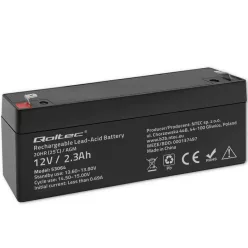   Qoltec karbantartásmentes AGM akkumulátor 12 V / 2,3 Ah – VRLA, T1