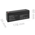 Qoltec karbantartásmentes AGM akkumulátor 12 V / 2,3 Ah – VRLA, T1