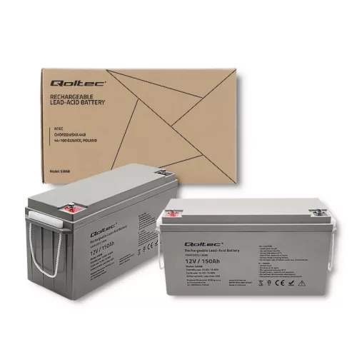 Qoltec AGM akkumulátor 12 V 150 Ah, VRLA, T16 (M8)