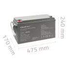 Qoltec AGM akkumulátor 12 V 150 Ah, VRLA, T16 (M8)
