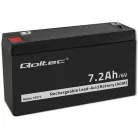 Qoltec AGM akkumulátor 6 V / 7,2 Ah, VRLA