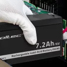 Qoltec AGM akkumulátor 6 V / 7,2 Ah, VRLA