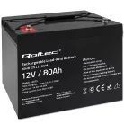 Qoltec karbantartásmentes AGM akkumulátor 12 V / 80 Ah, 23,5 kg