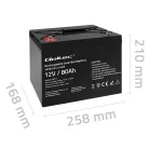 Qoltec karbantartásmentes AGM akkumulátor 12 V / 80 Ah, 23,5 kg