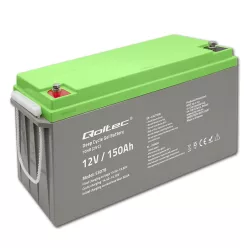   Qoltec Deep Cycle Gel VRLA akkumulátor 12 V, 150 Ah, 44,5 kg