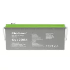 Qoltec Deep Cycle gélakkumulátor 12 V, 200 Ah, 62,5 kg
