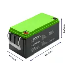 Qoltec VRLA zselés akkumulátor 12 V / 150 Ah – karbantartásmentes