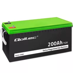 Qoltec VRLA gélakkumulátor 12 V 200 Ah, 59,5 kg