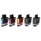 VHBW 5x Ink Cartridge Brother LC-900C, LC-900BK, LC-900M, LC-900Y - DCP-110 B/C/M/Y