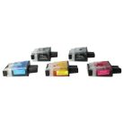 VHBW 5x Ink Cartridge Brother LC-900C, LC-900BK, LC-900M, LC-900Y - DCP-110 B/C/M/Y