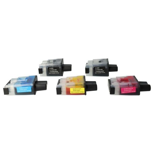 VHBW 5x Ink Cartridge Brother LC-900C, LC-900BK, LC-900M, LC-900Y - DCP-110 B/C/M/Y