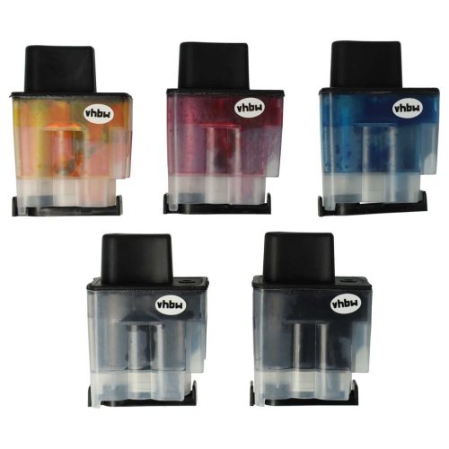 VHBW 5x Ink Cartridge Brother LC-900C, LC-900BK, LC-900M, LC-900Y - DCP-110 B/C/M/Y