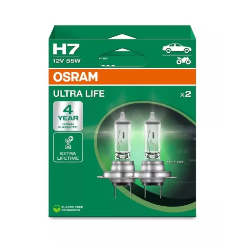 OSRAM 146861 ULTRA LIFE H7 halogén autóizzó, 2 db