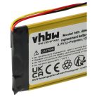 VHBW GPS Akku für Garmin - 1250 mAh 3,7 V Li-Polymer