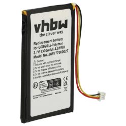 VHBW GPS Battery for TomTom - 1300 mAh 3.7 V Li-polymer