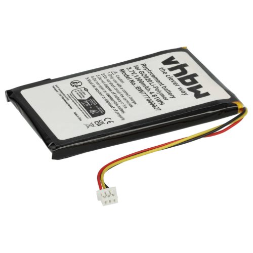 VHBW GPS Battery for TomTom - 1300 mAh 3.7 V Li-polymer