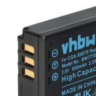 VHBW Panasonic CGA-S007A/B, CGA-S007E, CGA-S007, CGA-S007A/1B Akku - 650 mAh, 3,6 V, Li-Ion