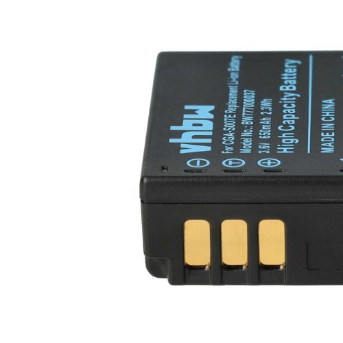 VHBW Panasonic CGA-S007A/B, CGA-S007E, CGA-S007, CGA-S007A/1B Akku - 650 mAh, 3,6 V, Li-Ion