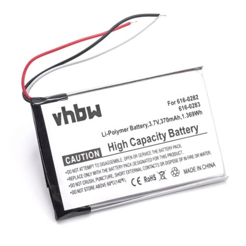 VHBW MP3 Player Battery Apple 616-0283, 616-0287, 616-0282, 616-0292 - 400 mAh 3.7 V Li-Polymer