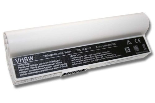 Notebook akkumulátor  Asus AL22-703-hoz - 4400 mAh 7,4 V Li-Ion, fehér
